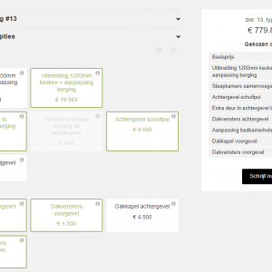 Koperskeuzelijst configurator