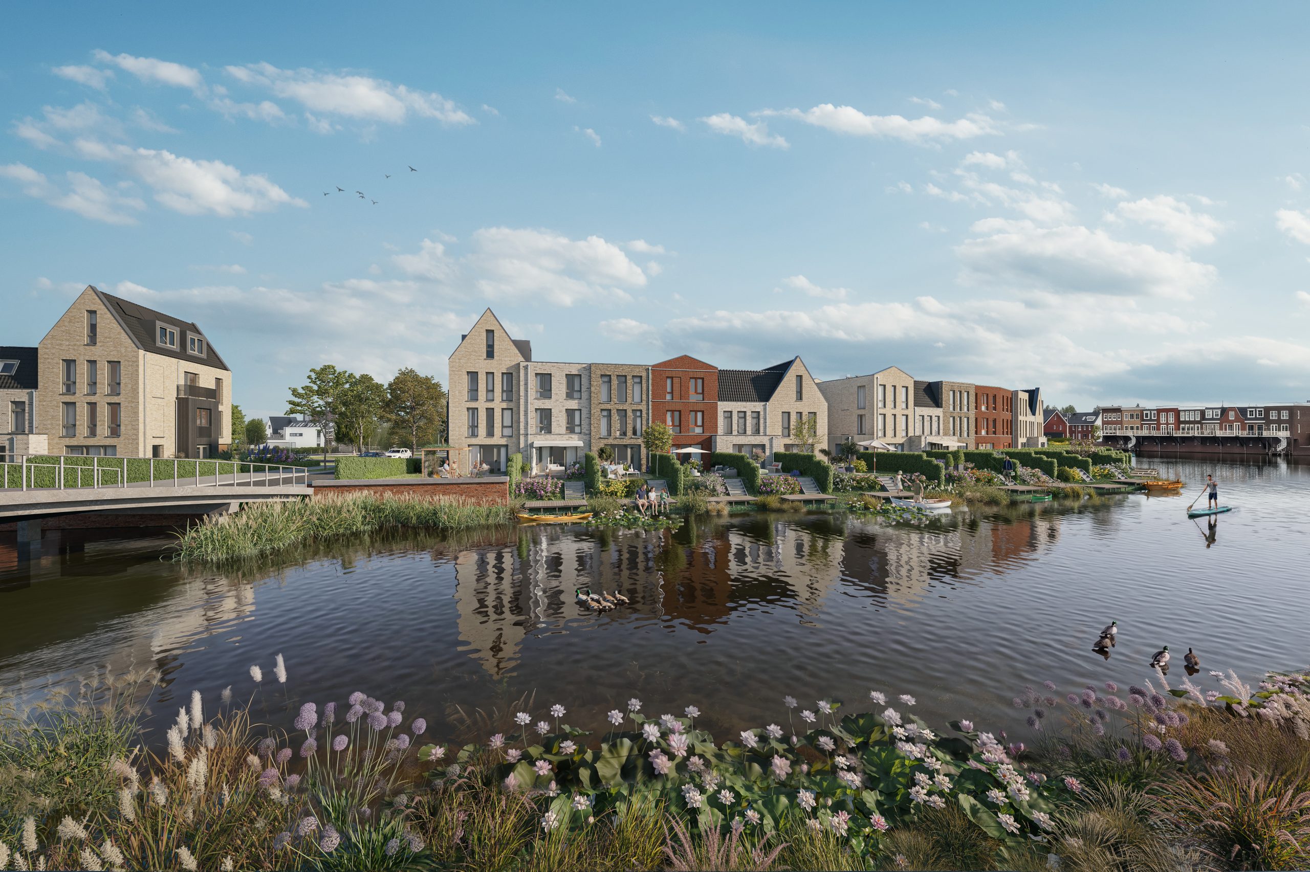 Artist impression exterieur nieuwbouwproject Goudse Linie - Woonmodule